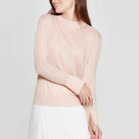 Prologue Sweaters - NWT Prologue Pink MockNeck Sweater, Sz. S